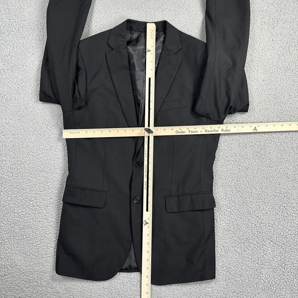 Giorgio Fiorelli Blazer Men 40R Black‎ Superlux Super Fine 150 Dual Vent Jacket